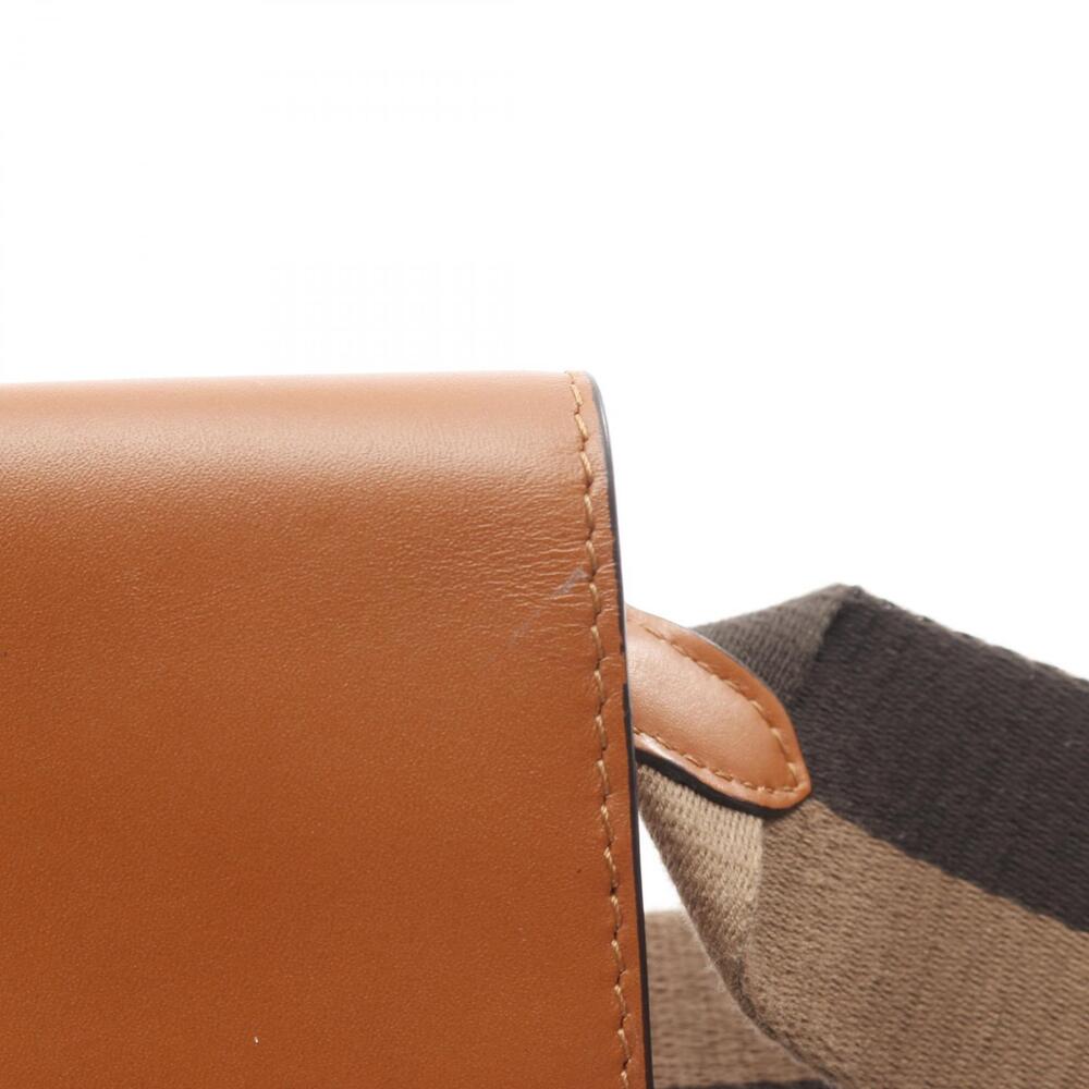 Fendi Flat Baguette shoulder bag brown leather canvas - Picture 7 of 9